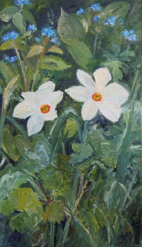 Künstlerin Ölbild Natur Blumen